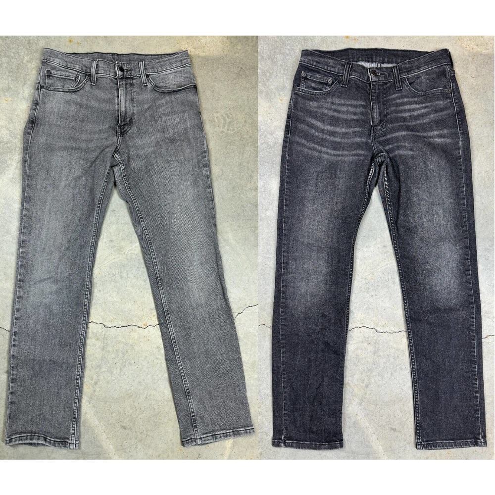 Levi's Lot of 2 511 Jeans Mens 30x30 Grey Charcoal Slim Stretch Fit Straight Leg